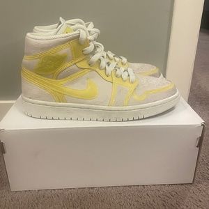 OFF White/OPTI Yellow Women Jordans MID LX